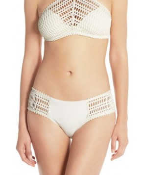 Robin Piccone 'Sophia' Crochet Bikini Bottoms  - Ivory