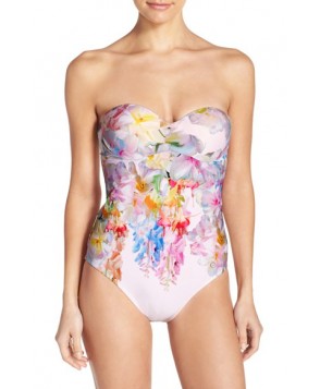 Ted Baker London Layaya Convertible One-Piece Swimsuit4DD/E (DD/3D US) - Pink