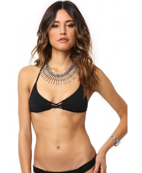O'Neill 'Salt Water' Solid Triangle Bikini Top - Black