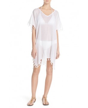 Seafolly 'Amnesia' Cotton Gauze Cover-Up Caftan Size One Size - White