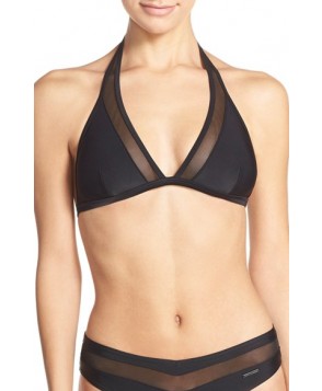 Ted Baker London Mesh Detail Halter Bikini Top