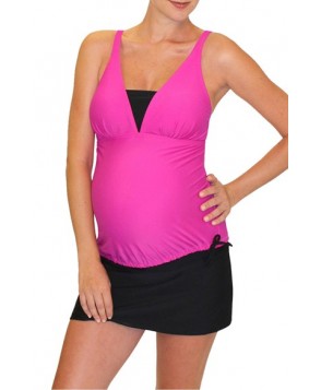 Mermaid Maternity Tankini Top Size XX-Large - Red