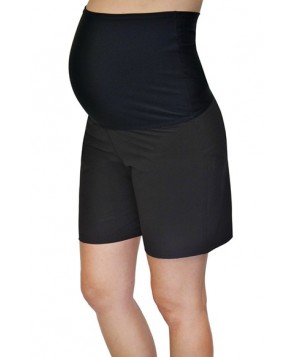 Mermaid Maternity Foldover Maternity Board Shorts - Black