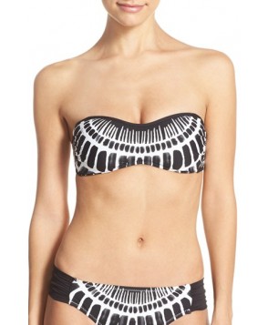 Trina Turk 'Algiers' Molded Bandeau Bikini Top  - Black