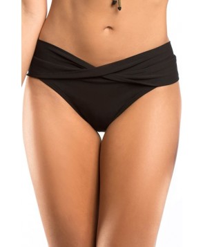 Robin Piccone Twist Waist Bikini Bottoms  - Black