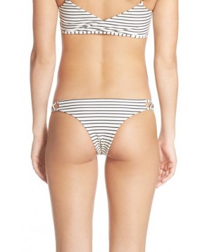 Issa De' Mar 'Hina' Cutout Sides Brazilian Bikini Bottoms  - Ivory