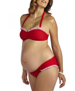 Pez D'Or 'Montego Bay' Ruffle Maternity Bikini - Red