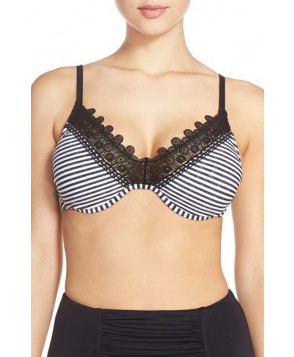 Seafolly Riviera Full Bust Underwire Bikini Top  US /  AU - Black