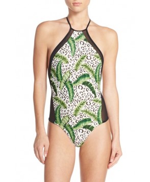 Issa De' Mar 'Brooklyn' Print One-Piece Swimsuit  - Green