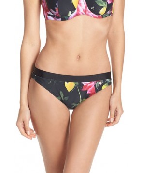 Ted Baker London 'Citrus Bloom' Bikini Bottoms - Black