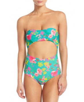 Lolli Swim Cutout One-Piece Swimsuit  - Green