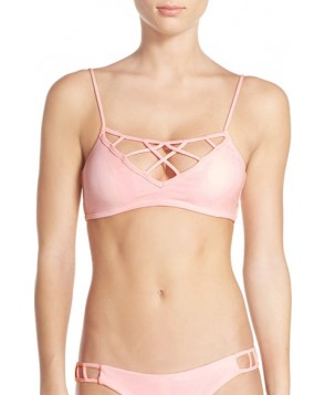 Issa De' Mar 'Hina' Strappy Neck Bikini Top  - Pink