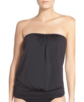 Tommy Bahama Bandini Blouson Tankini Top  - Black