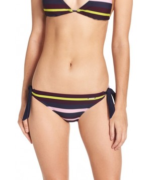 Ted Baker London 'Modern Stripe' Side Tie Bikini Bottoms Size  - Blue