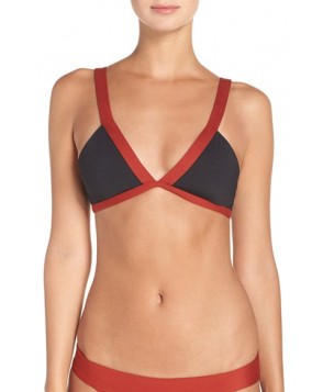 L Space 'Farrah' Colorblock Bikini Top - Black