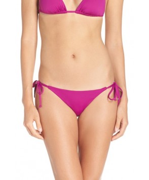 Becca 'Color Code' Side Tie Bikini Bottoms  - Purple