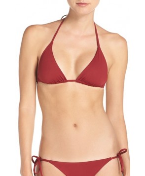 Becca 'Color Code' Triangle Bikini Top  - Red