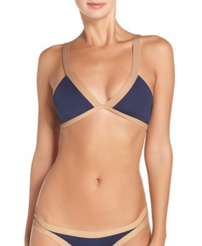 L Space 'Farrah' Colorblock Bikini Top  - Blue