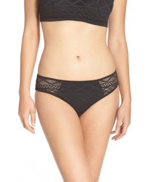 Freya 'Sundance' Crochet Hipster Bikini Bottoms  - Black