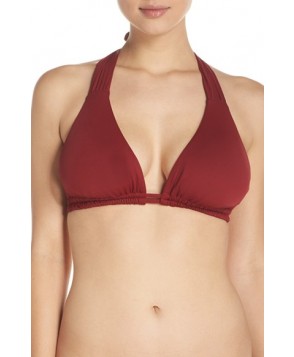 Becca 'Color Code' Halter Bikini Top Size DDD - Red
