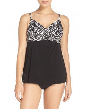 Miraclesuit 'Between The Pleats' Underwire Tankini Top  - Black