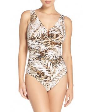 Miraclesuit 'Safari' Underwire One-Piece Swimsuit  - Brown