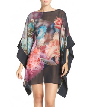 Ted Baker London 'Focus Bouquet' Cover-Up Caftan  - Blue