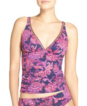 Tommy Bahama 'Jacobean' Beaded Neck Tankini Top