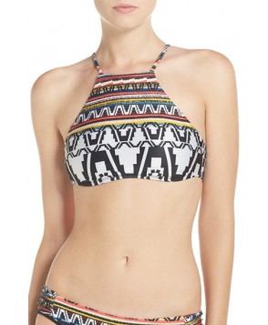 Becca 'Primitive Journey' High Neck Bikini Top  - Black