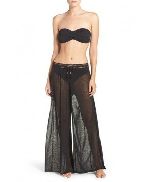 Robin Piccone Mesh Cover-Up Pants - Black