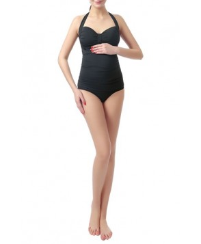 Kimi And Kai 'Dana' Maternity One-Piece Halter Swimsuit - Black