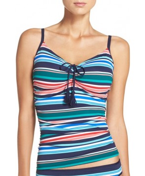 Tommy Bahama 'Fete' Stripe Tankini Top