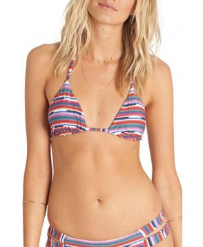 Billabong 'Seeing Stripes' Triangle Bikini Top  - Red