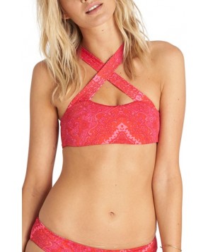 Billabong 'Damasquerade' High Neck Bikini Top  - Pink