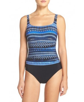 Profile By Gottex 'Indigo Girl' Print One-Piece Swimsuit  - Blue