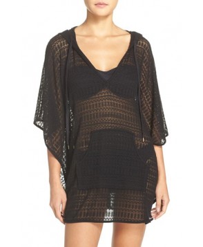 La Blanca Beyond The Beach Cover-Up Poncho /Medium - Black