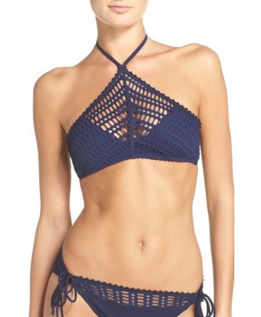 Robin Piccone 'Sophia' Crochet Halter Bikini Top