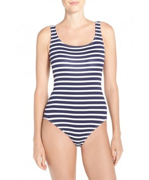 Tommy Bahama Breton Stripe One-Piece Swimsuit  - Blue