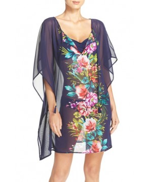 Tommy Bahama Floral Cover-Up Tunic /X-Large - Blue