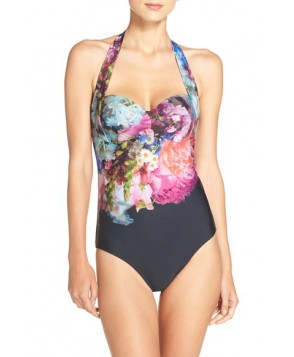 Ted Baker London 'Focus Bouquet' One-Piece Swimsuit A/B - Blue