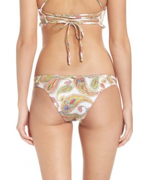 Pilyq Paisley Bikini Bottoms  - White