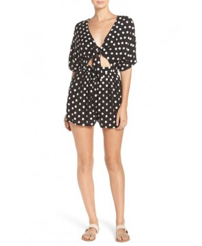 Mara Hoffman Embroidered Cover-Up Romper  - Black