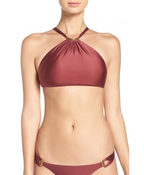 Vix Swimwear Thai Halter Bikini Top  - Burgundy