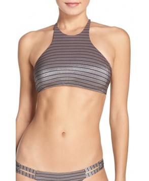 Vitamin A Cozumel High Neck Bikini Top  - Grey