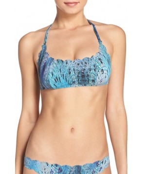 Pilyq Reversible Halter Bikini Top Size D - Blue