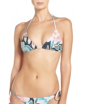  Mara Hoffman Triangle Bikini Top, Size D - Blue