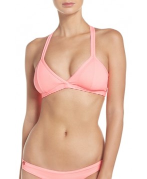 Maaji Flamingo Cocktail Reversible Triangle Bikini Top - Pink