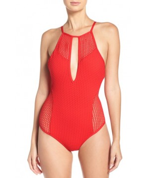 Red Carter One-Piece Swimsuit