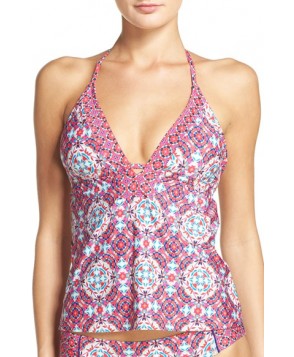 Laundry By Shelli Segal Mayan Escape Halter Tankini Top