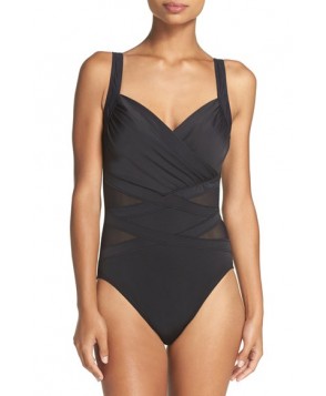 Miraclesuit Strap Search One-Piece Swimsuit  - Black